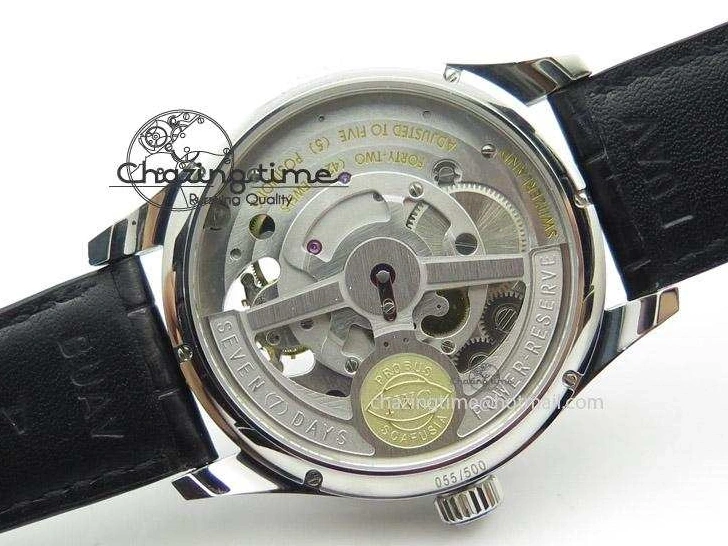 MIROTIME 0329 Portuguese Tourbillon Mystere SS TF Best Edition Black Dial on Black Croc Leather Strap Flexible 7383